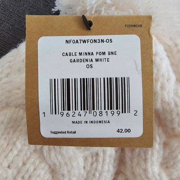 The North Face Women\'s Gardenia White Cable Minna Pom Beanie Size One Size main image 6